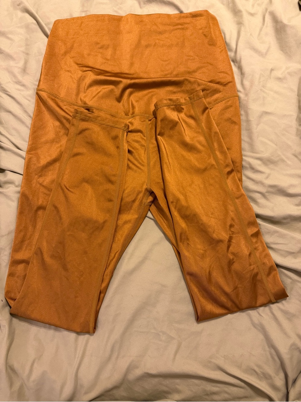 Fabletics Golden Mustard Active Maternity Leggings Size Large